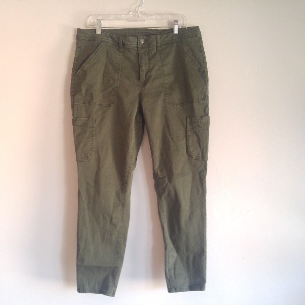 Army Green Skinny Cargo Pants